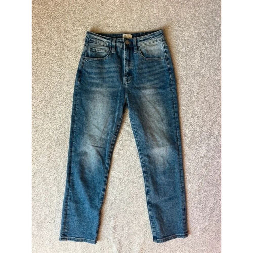The Fine Print Medium Wash Straight Leg Relaxed Jeans Womens 25P